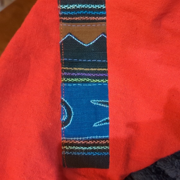 Golden Triangle People’s Art & Handicraft Cotton Tunic Embroidered Tapestry Sz L - Picture 8 of 10